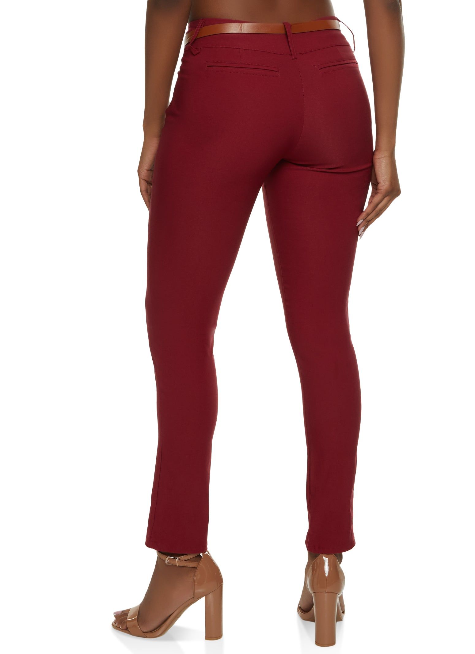 Belted Skinny Dress Pants sold by Rainbow product image thumbnail 3