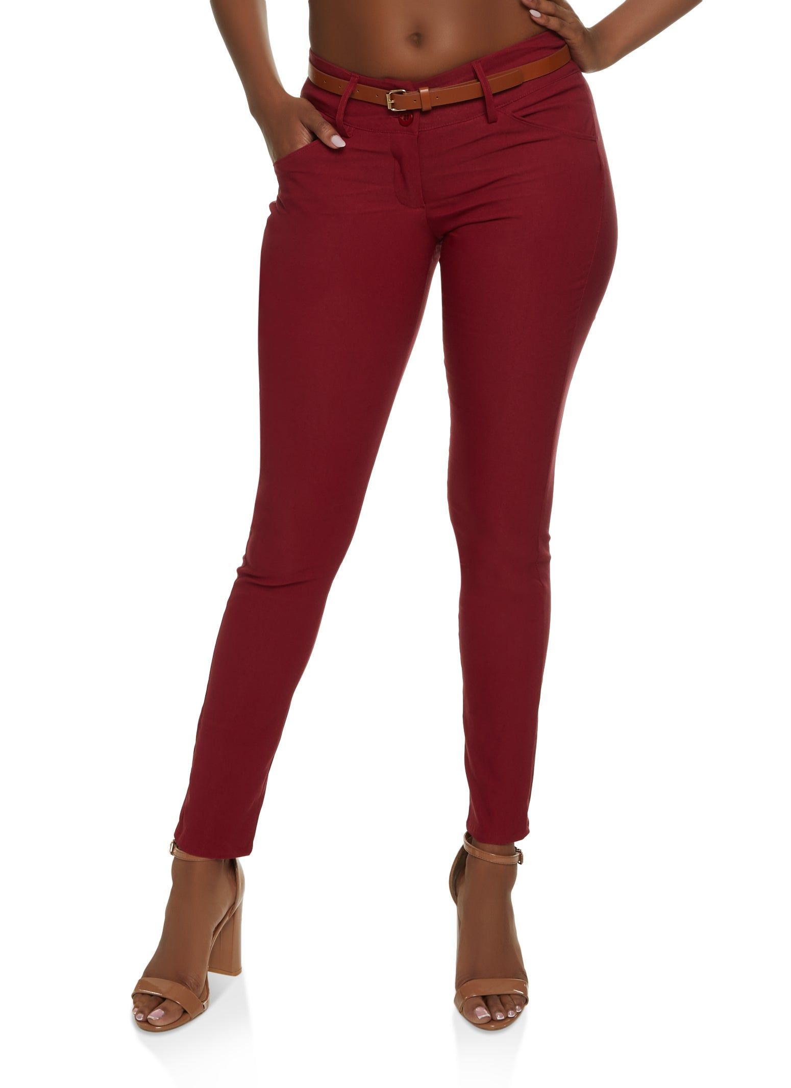 Belted Skinny Dress Pants sold by Rainbow product image thumbnail 2