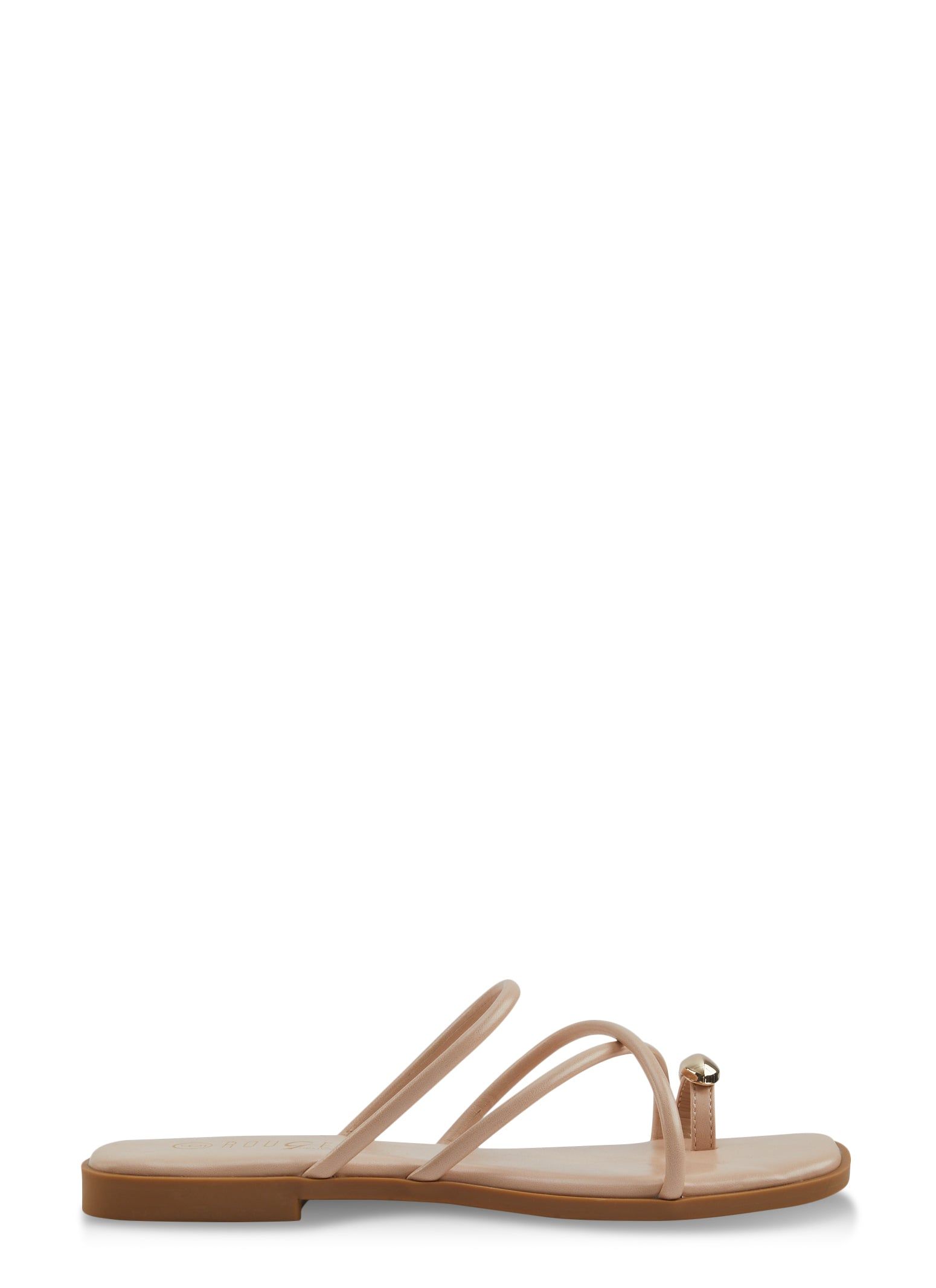Strappy Metallic Detail Toe Loop Slide Sandals sold by Rainbow product image thumbnail 2