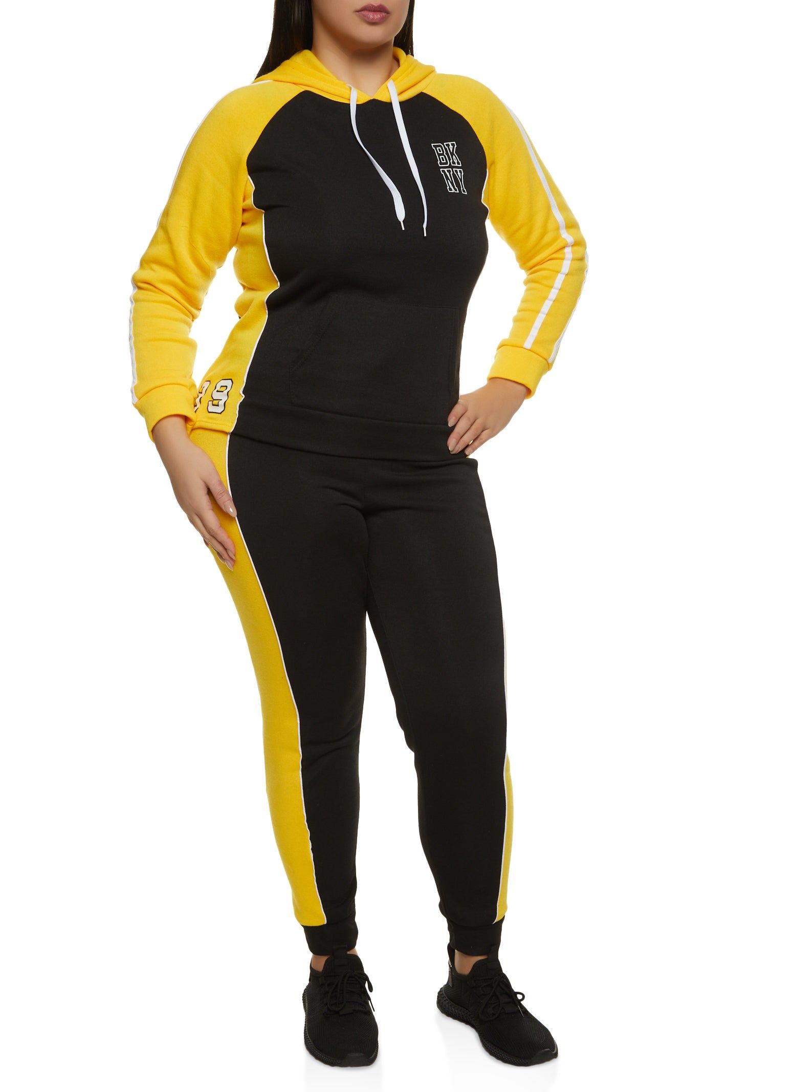 Plus Size BKNY 89 Color Blocked Hoodie sold by Rainbow product image thumbnail 2