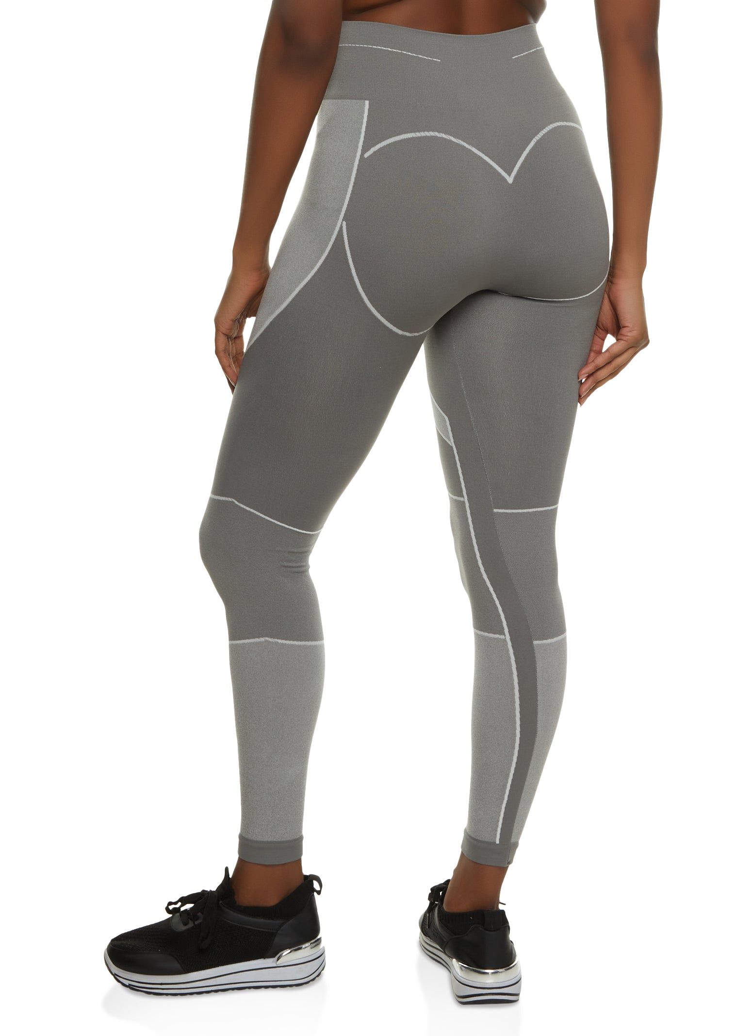 Two Tone Contrast Trim Seamless Leggings sold by Rainbow product image thumbnail 2