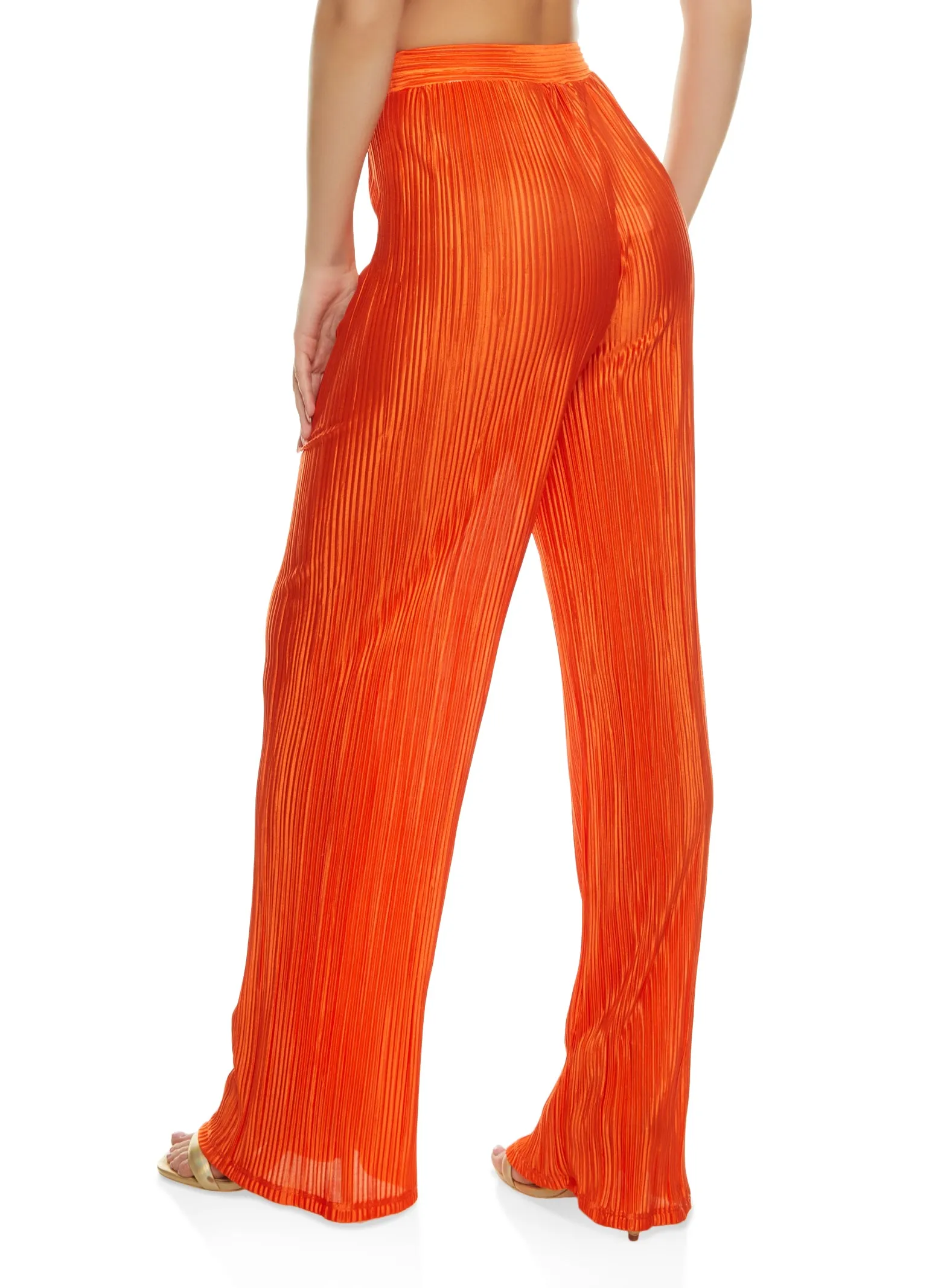 Plisse High Waisted Wide Leg Pants sold by Rainbow product image thumbnail 2