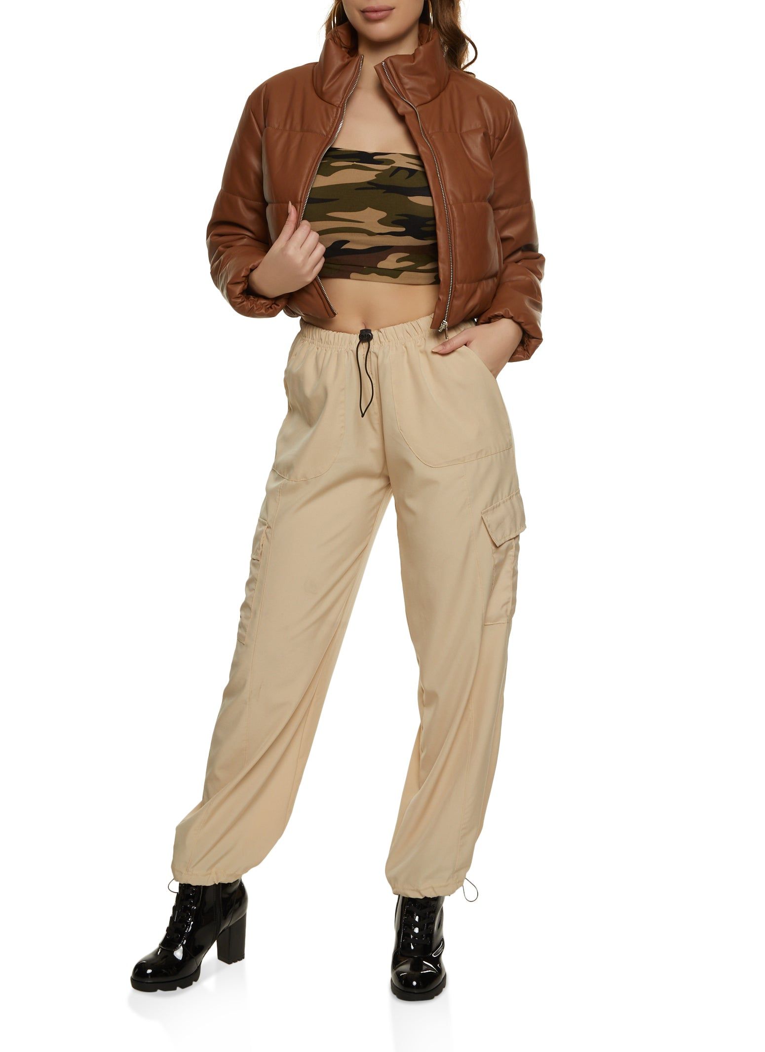 Drawstring Hem Parachute Cargo Pants sold by Rainbow product image thumbnail 2
