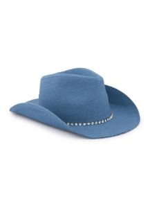 Denim Rhinestone Cowboy Hat sold by Rainbow