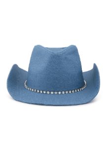 Denim Rhinestone Cowboy Hat sold by Rainbow