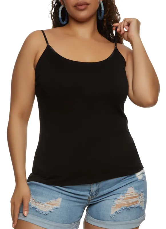 Plus Size Basic Scoop Neck Cami sold by Rainbow