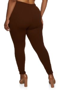 Plus Size Eight Button Detail Pull On Pants sold by Rainbow