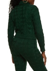 Cable Knit Turtleneck Cropped Sweater sold by Rainbow