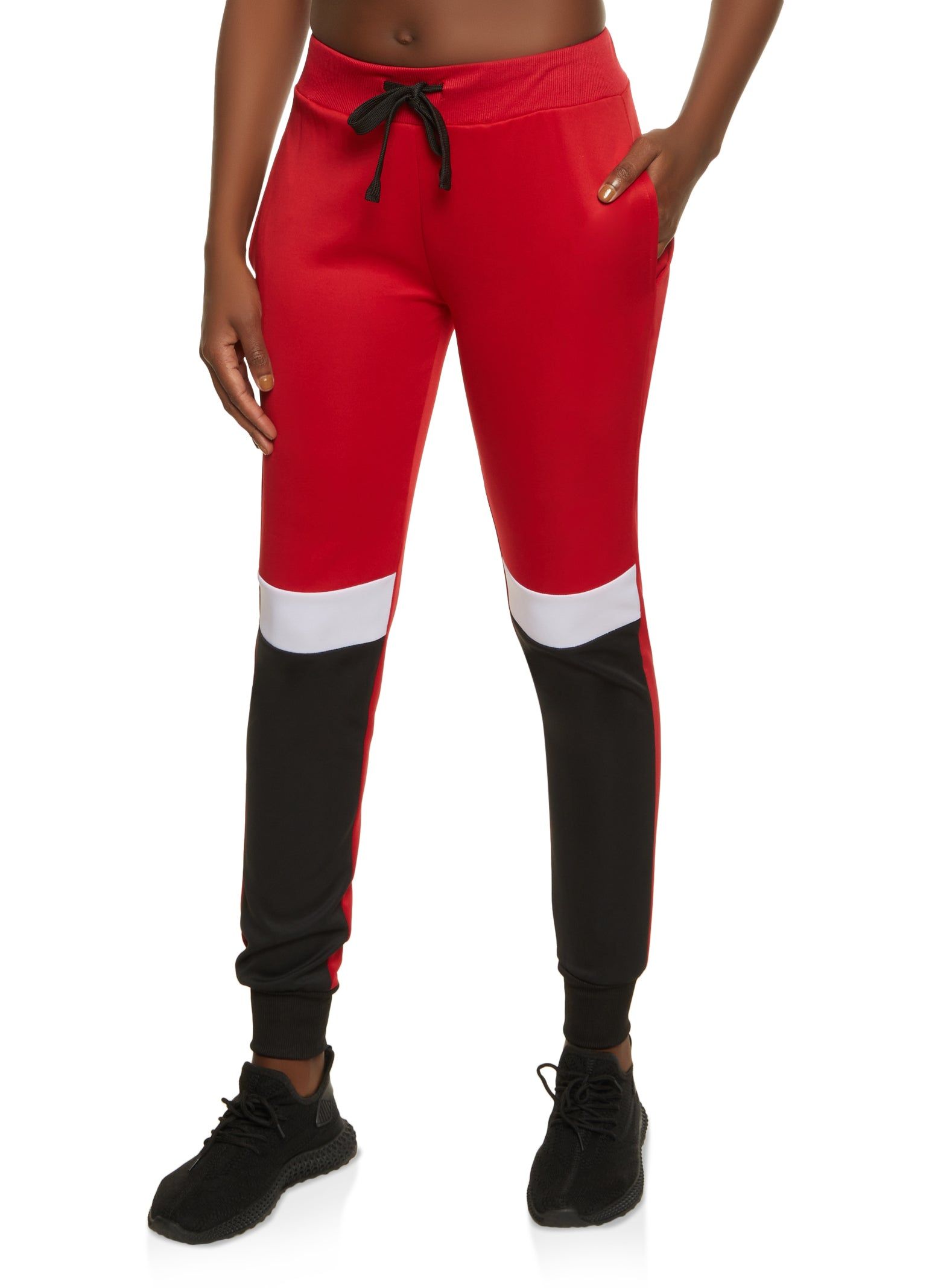 Drawstring Color Block Joggers sold by Rainbow