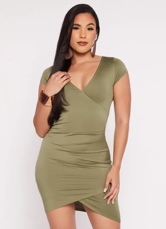 Tulip Hem V Neck Dress sold by Rainbow