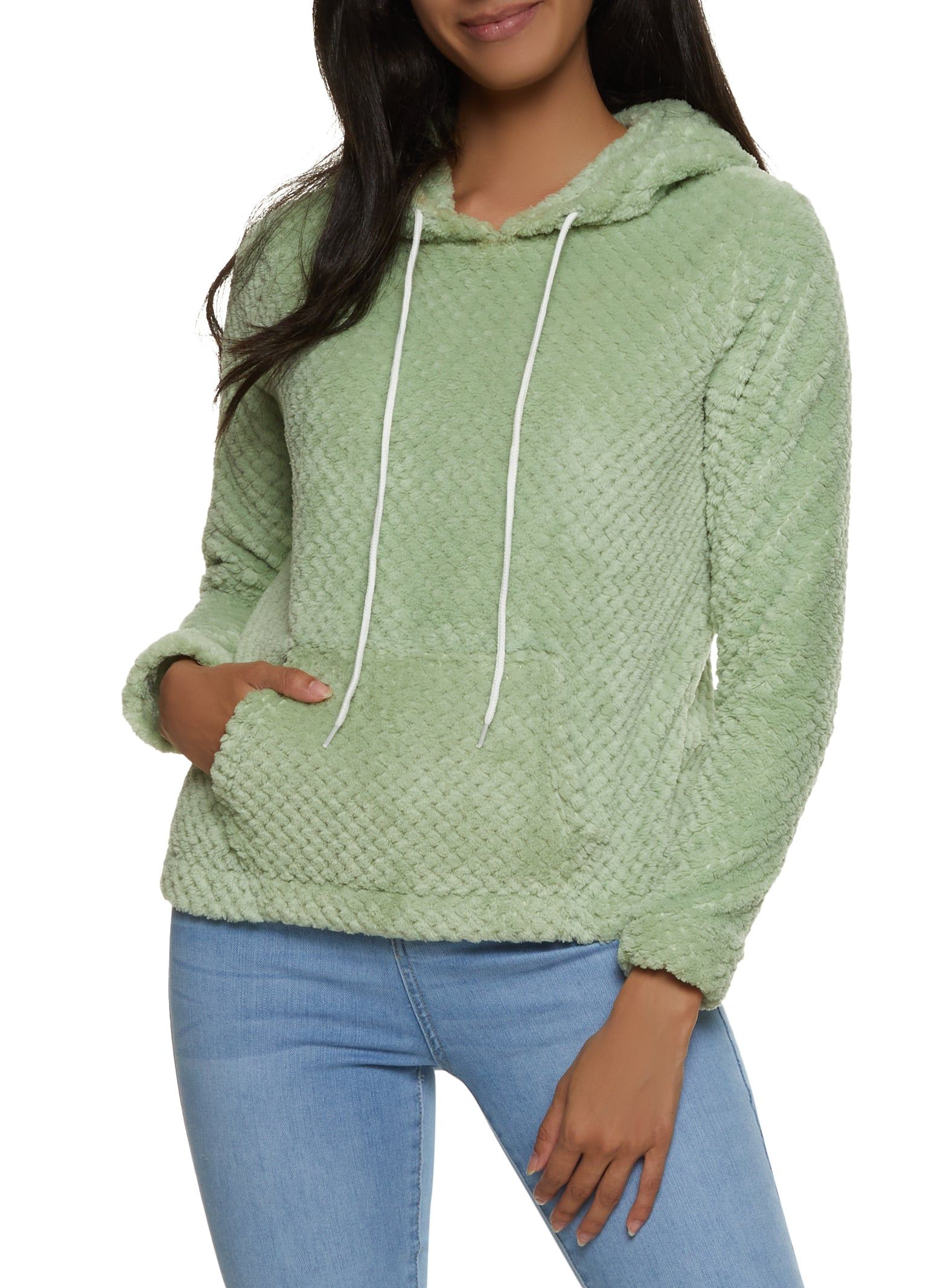 Quilted Plush Pullover Hoodie sold by Rainbow