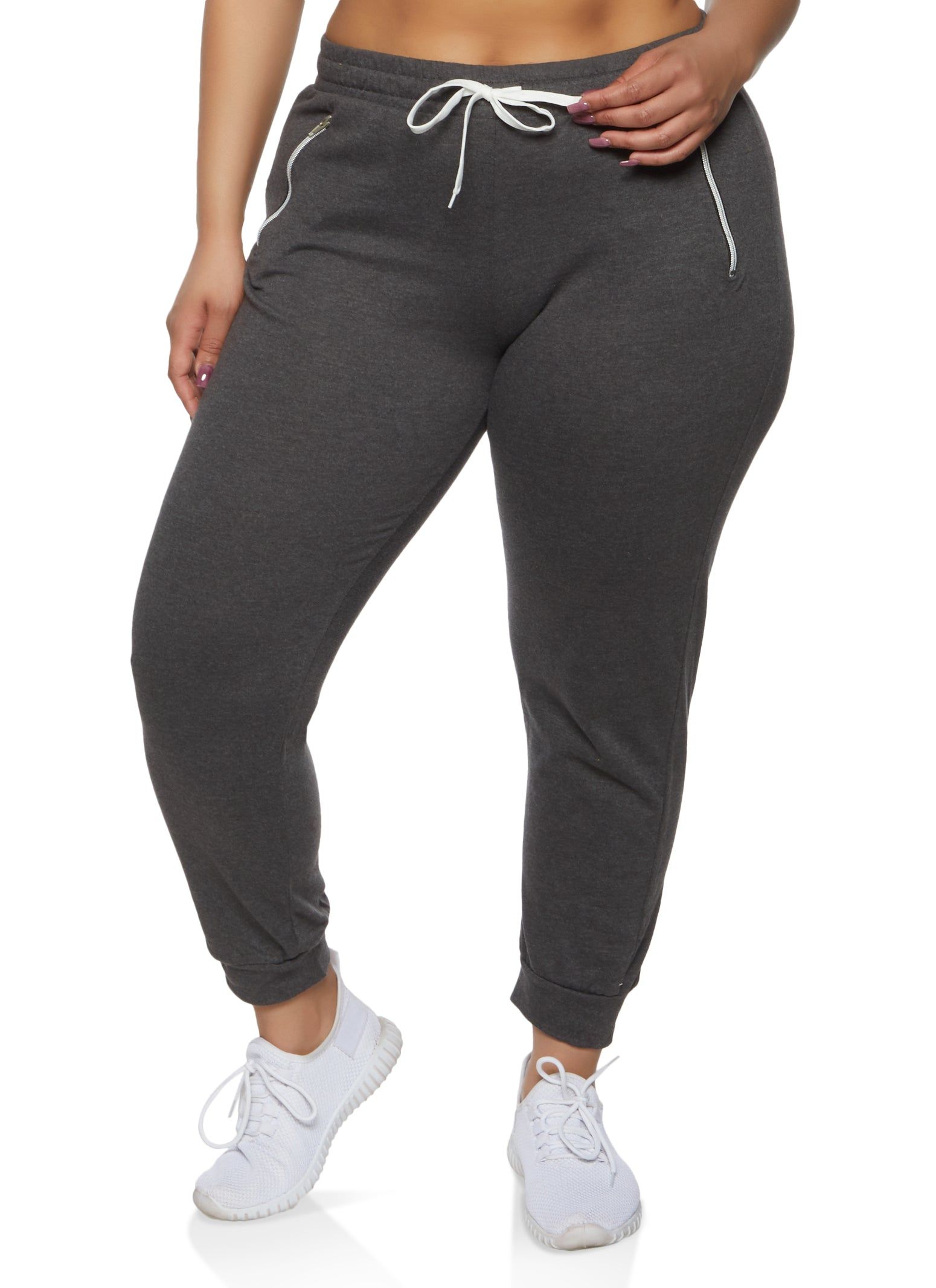 Plus Size Zip Pocket Joggers sold by Rainbow