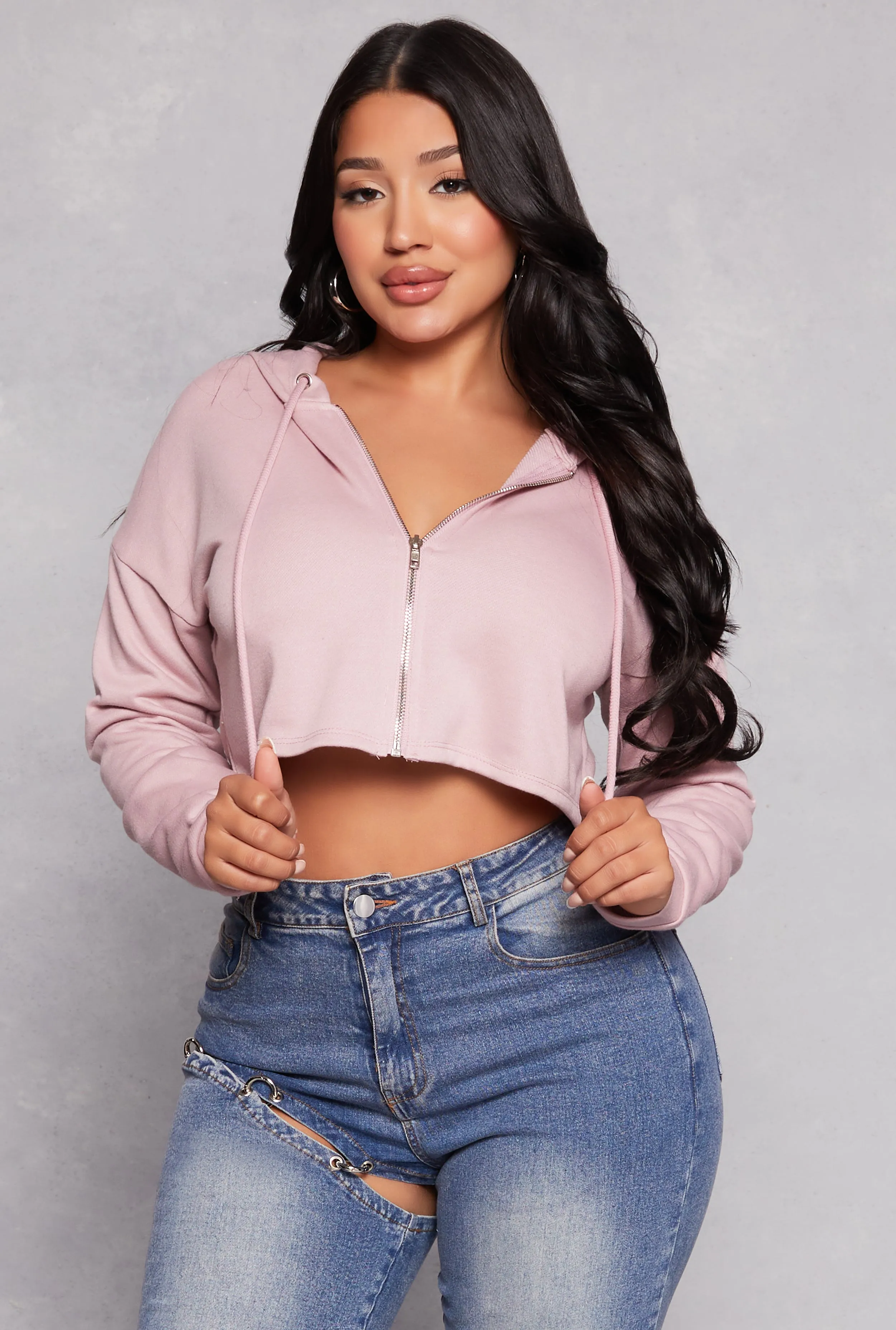 Iris Terry Cropped Hoodie sold by Rainbow