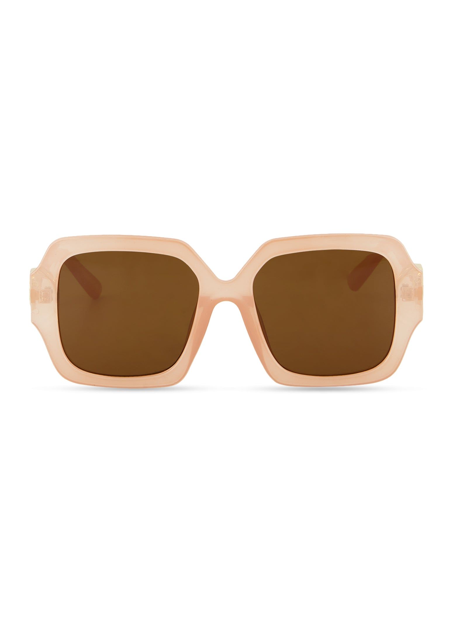 Metallic Arm Detail Square Sunglasses sold by Rainbow