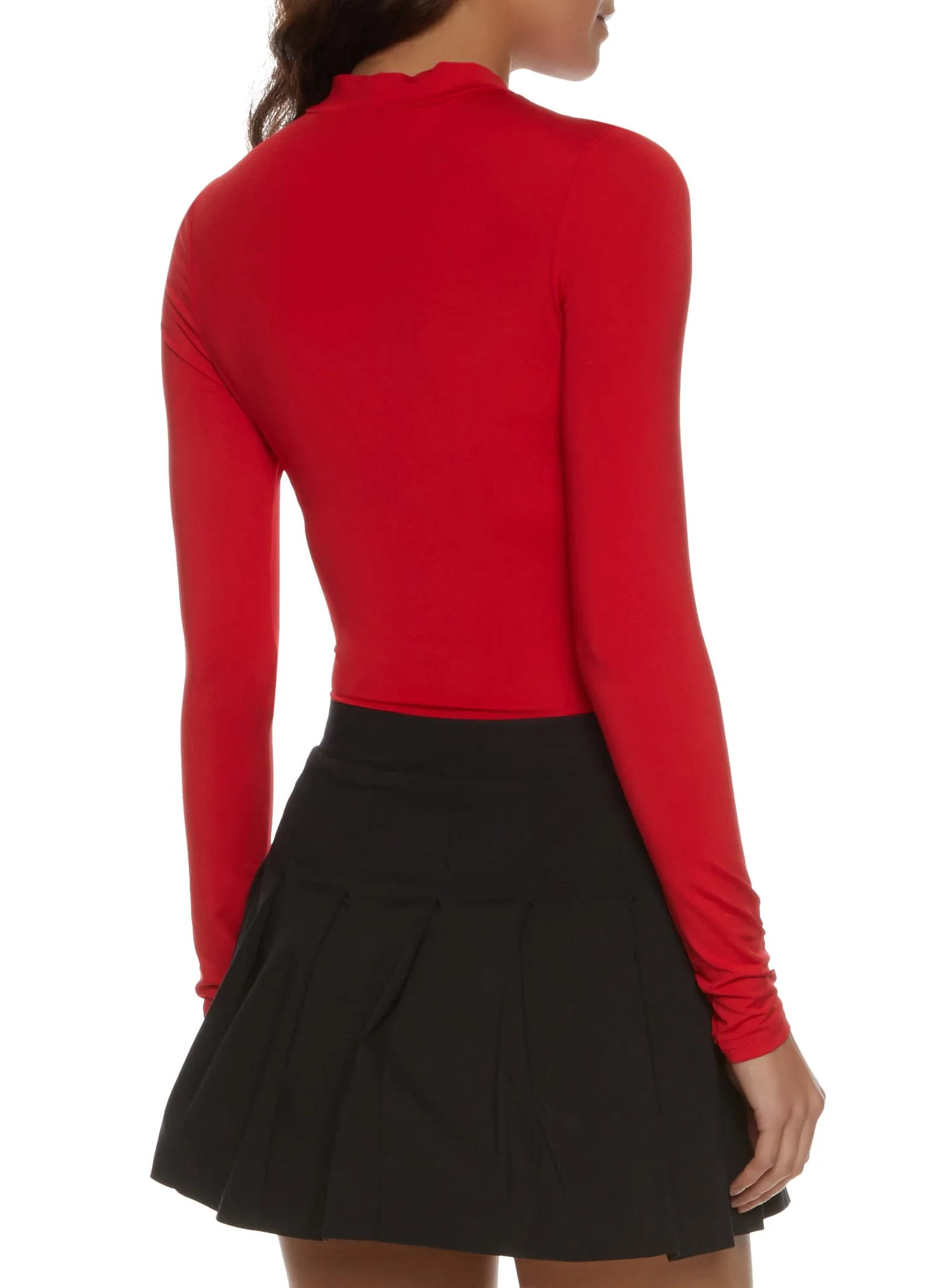 Solid Mock Neck Long Sleeve Bodysuit sold by Rainbow product image thumbnail 3