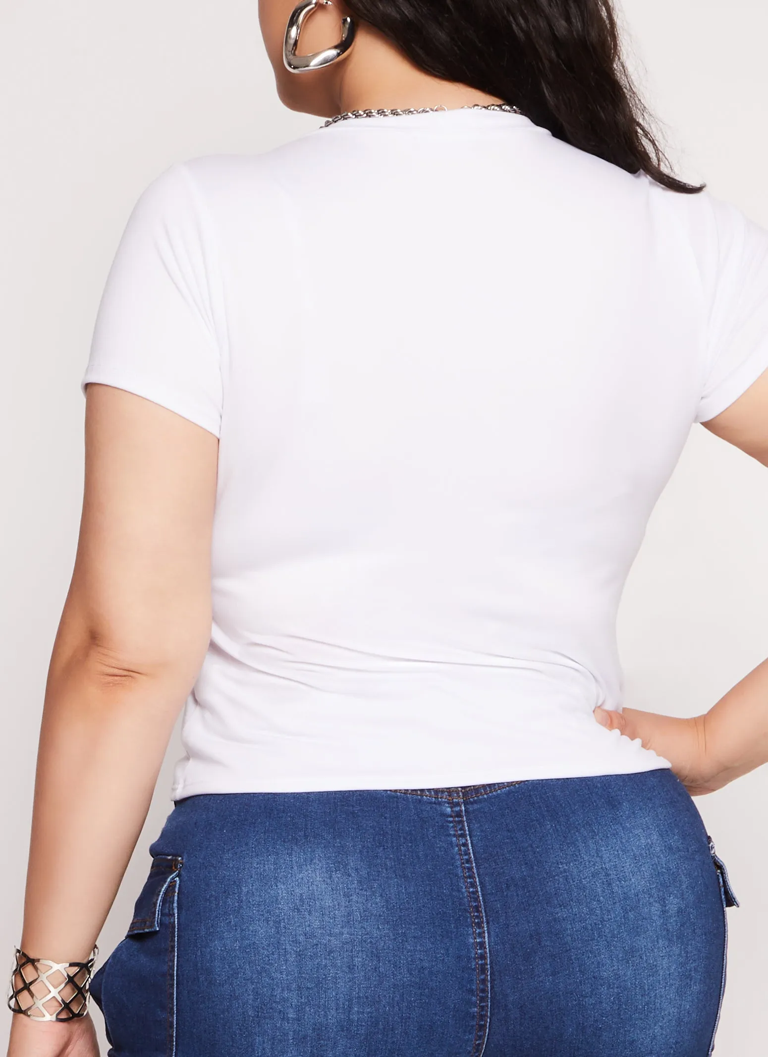 Plus Size Corset Short Sleeve Graphic Tee sold by Rainbow product image thumbnail 3