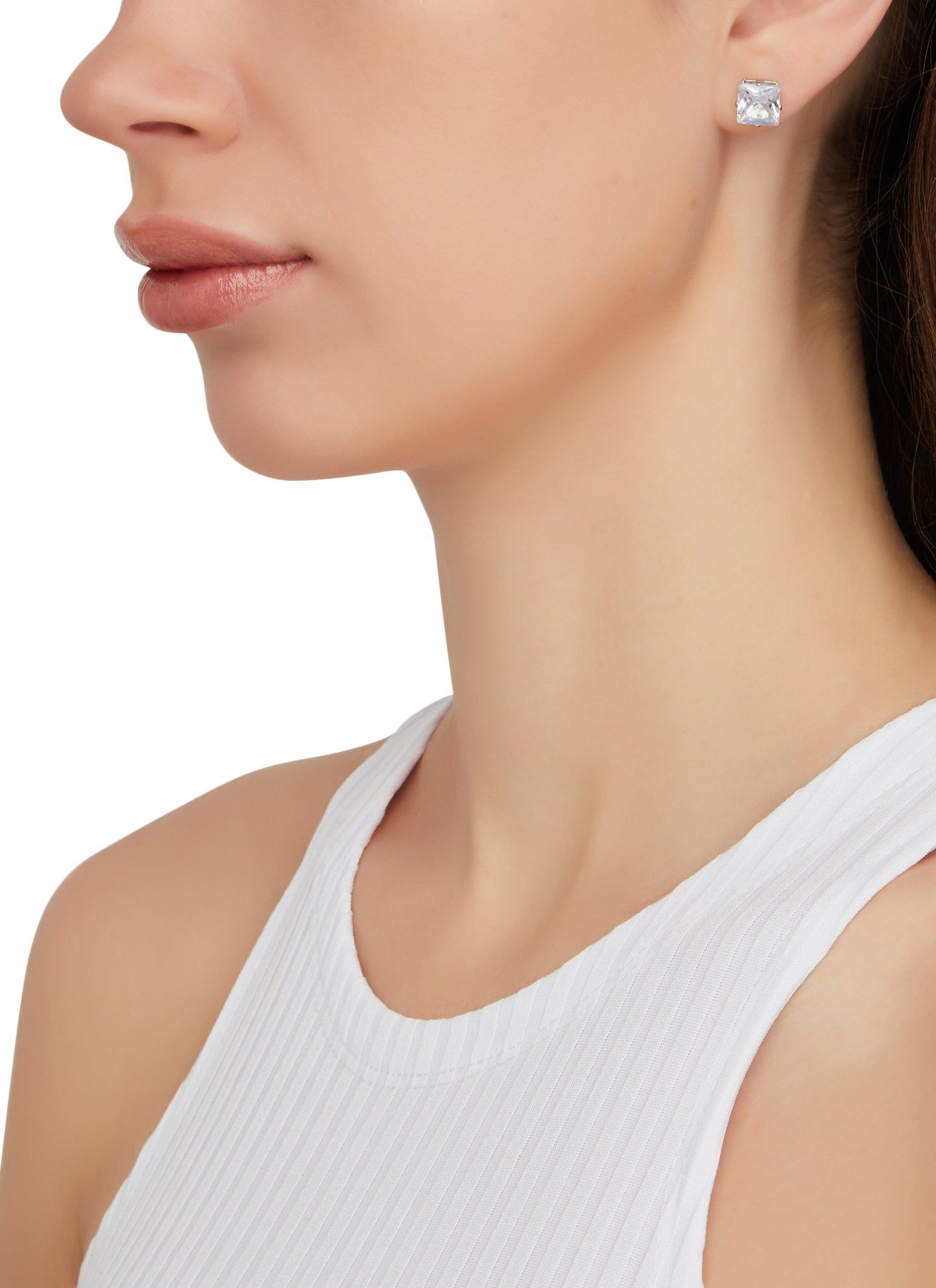 Set of 10 Cubic Zirconia Shaped Stud Earrings sold by Rainbow product image thumbnail 2