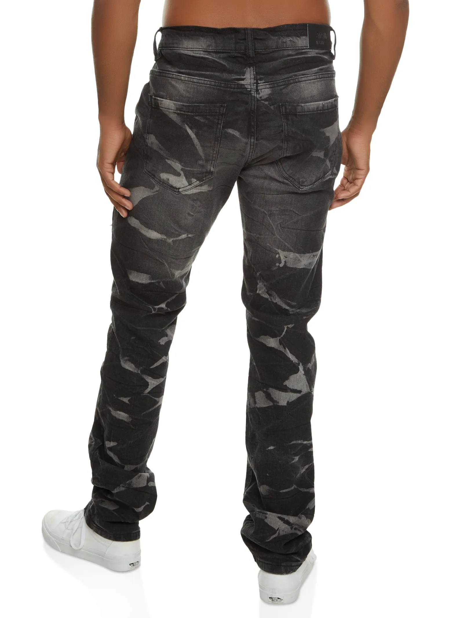 Mens Distressed Ripped Whiskered Jeans sold by Rainbow product image thumbnail 3