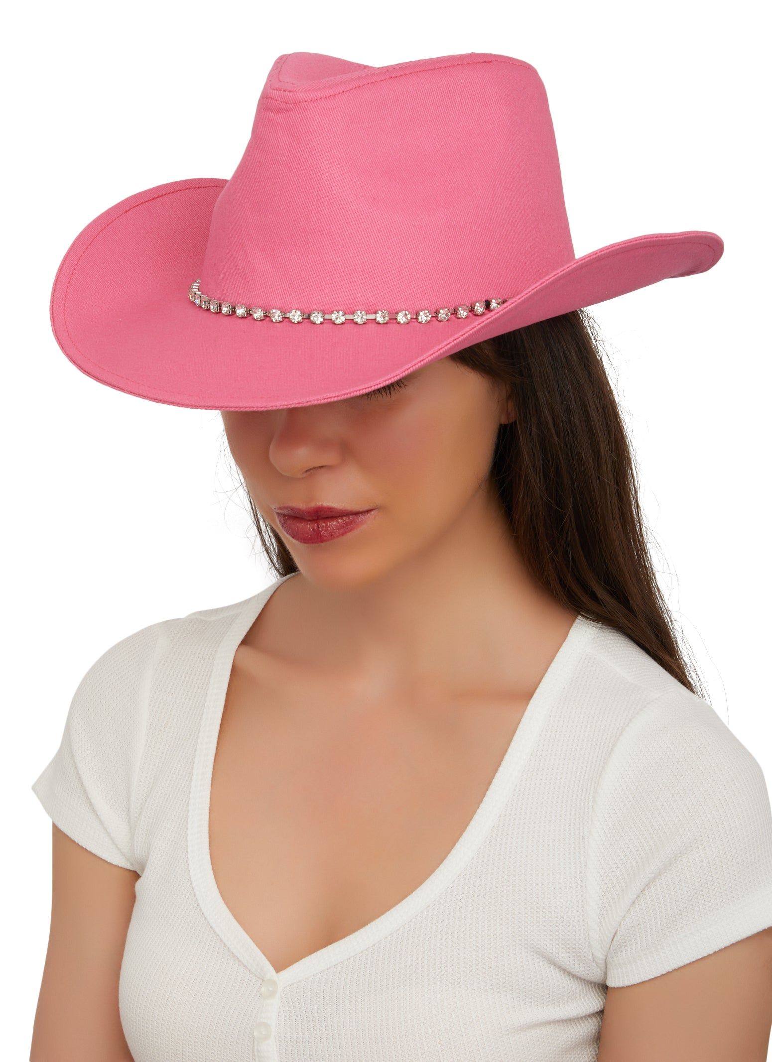 Denim Rhinestone Cowboy Hat sold by Rainbow