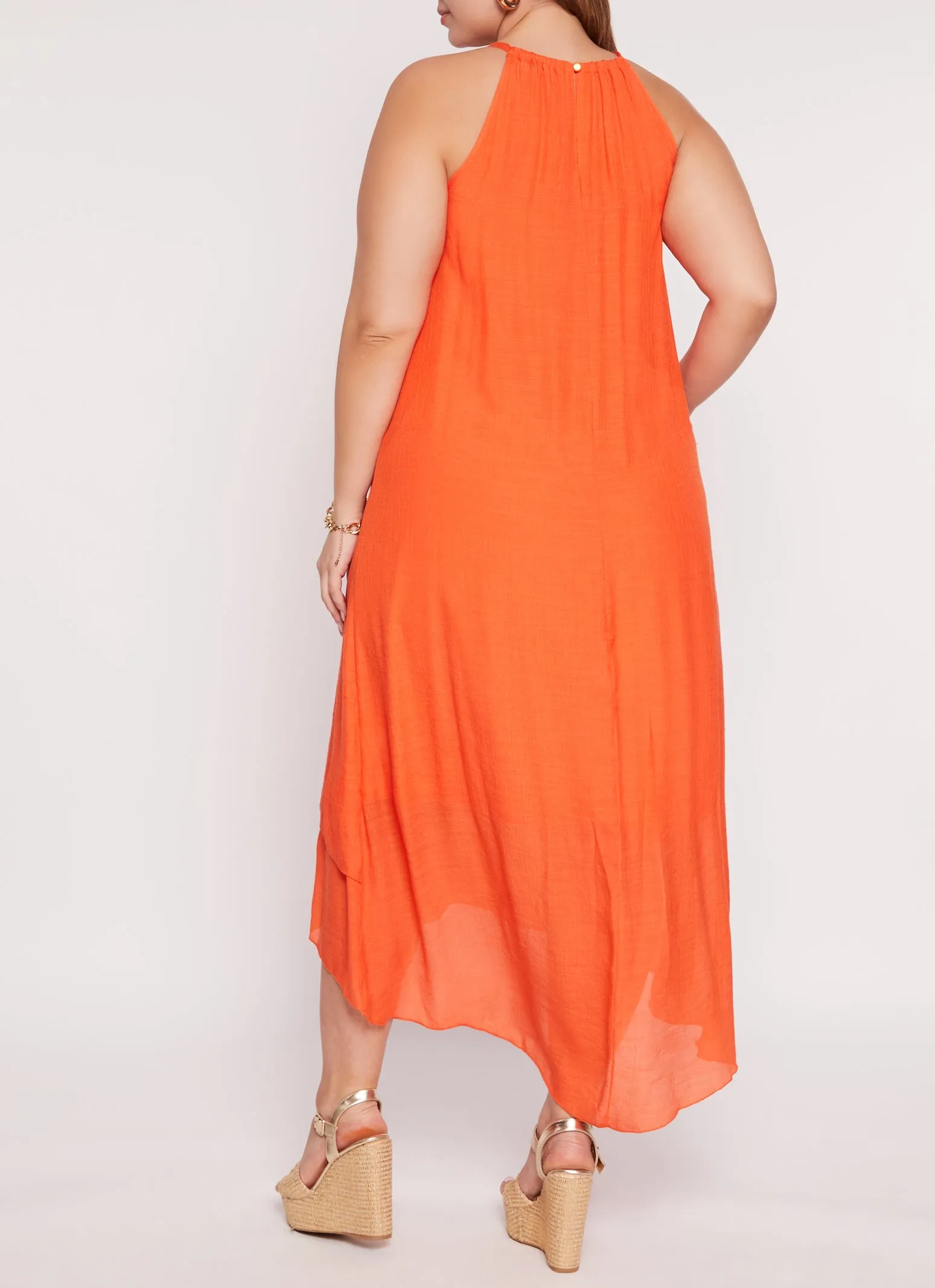 Plus Size Chain Detail Tiered Maxi Dress sold by Rainbow product image thumbnail 3