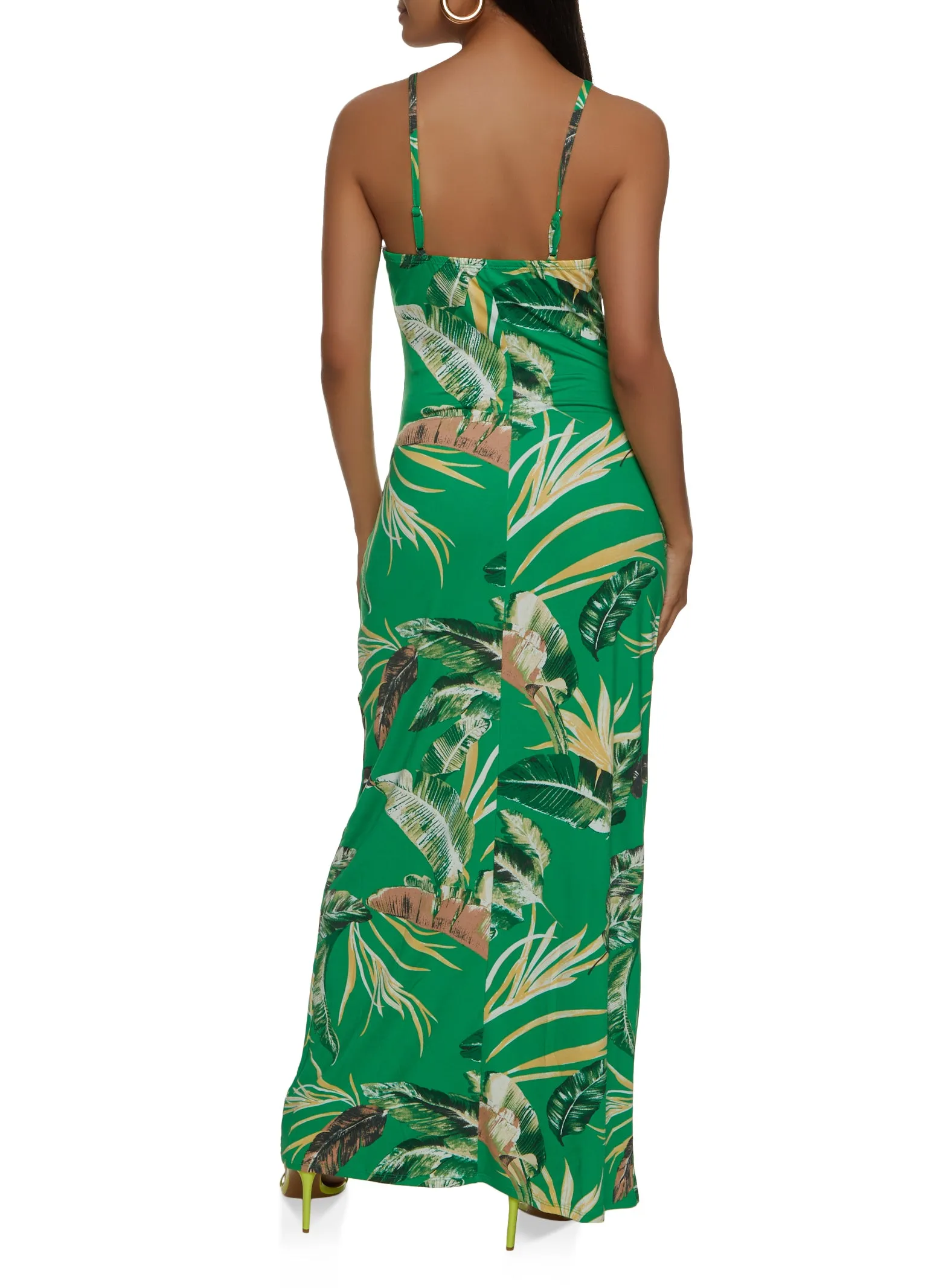Haute Monde Tropical Palm Print Maxi Cami Dress sold by Rainbow product image thumbnail 3