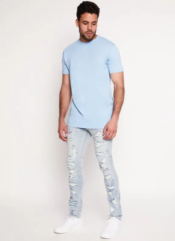 Mens Distressed Skinny Fit Jeans sold by Rainbow