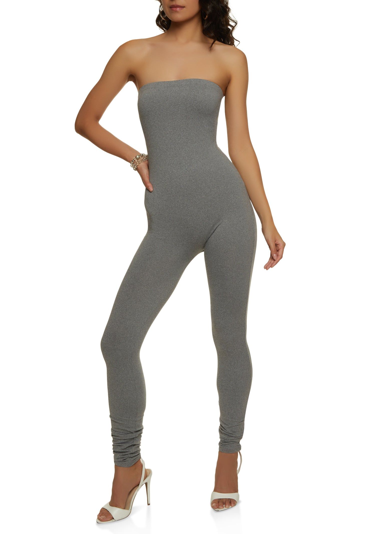 Solid Soft Knit Strapless Jumpsuit sold by Rainbow product image thumbnail 2