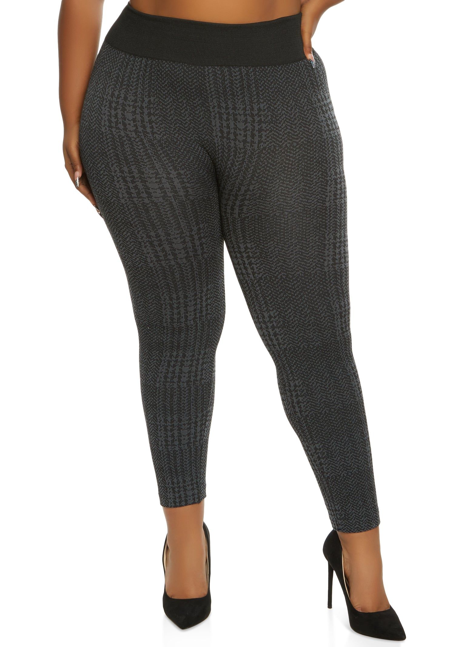 Plus Size Seamless Printed High Waist Leggings sold by Rainbow