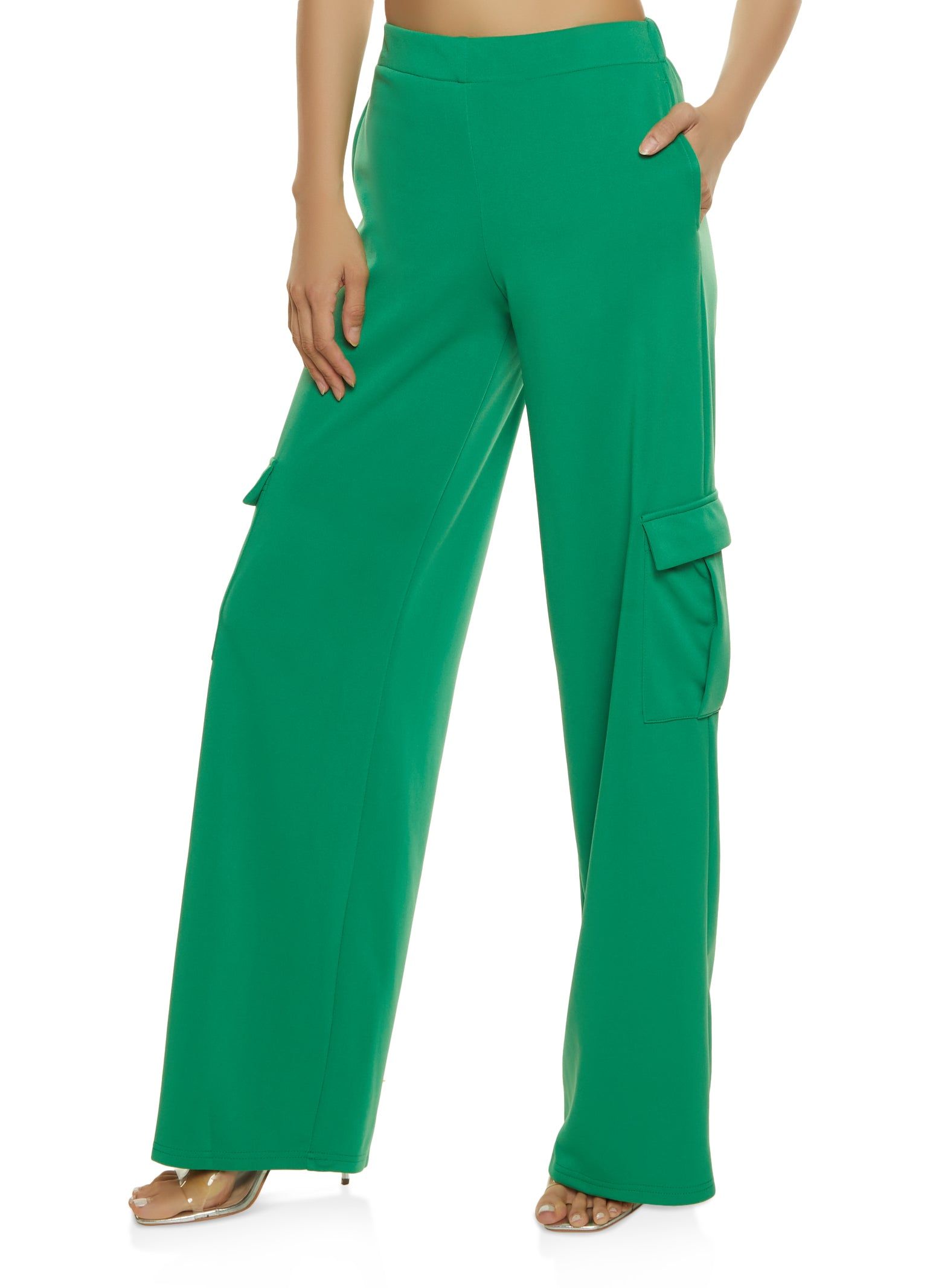 High Waist Wide Leg Cargo Pants sold by Rainbow