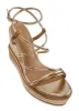 Metallic Strappy Platform Wedges sold by Rainbow