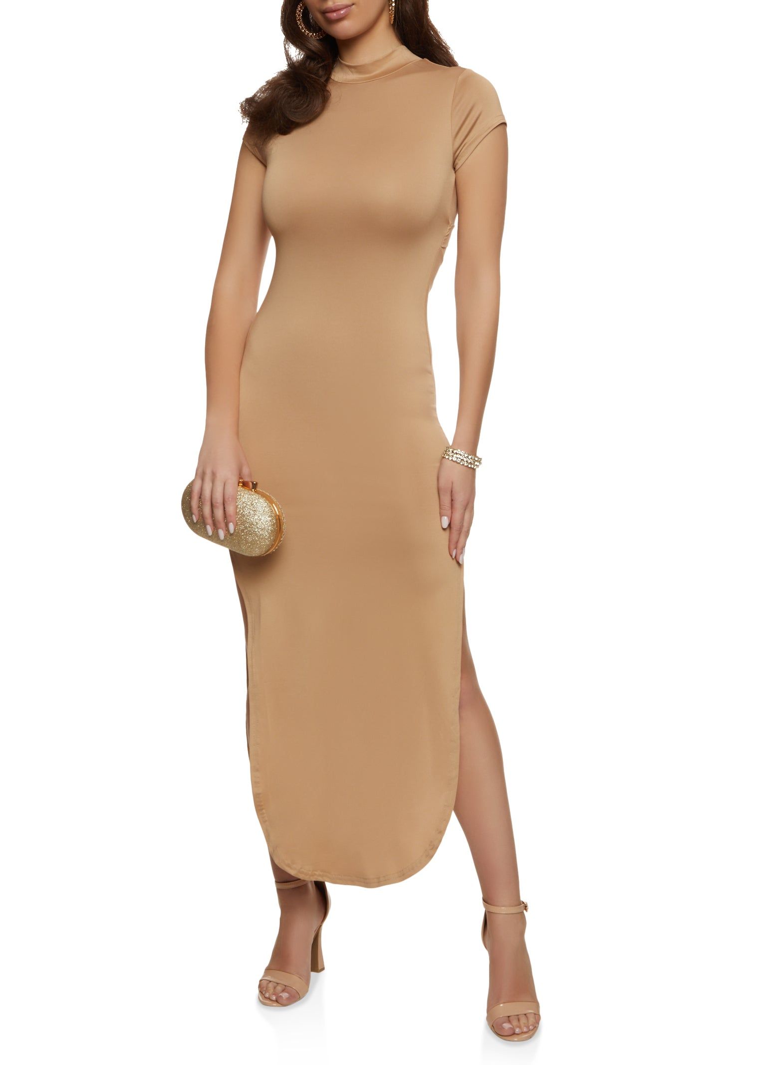 Keyhole Back T Shirt Maxi Dress sold by Rainbow