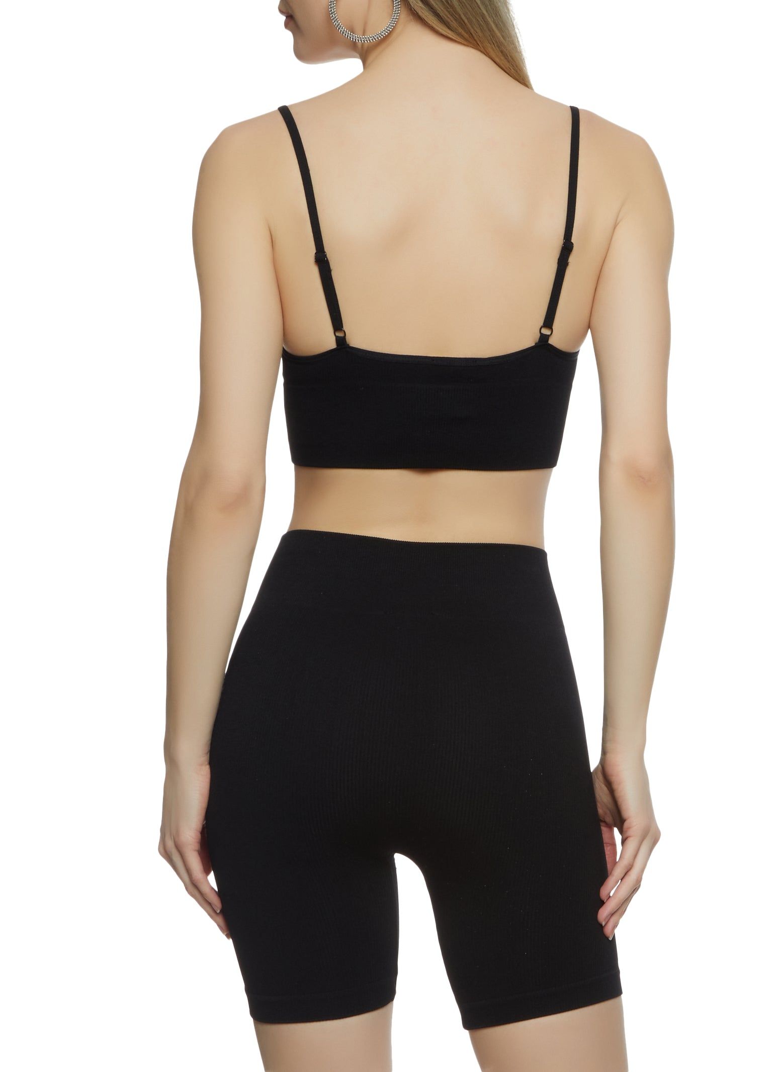 Rhinestone Seamless Crop Top and Short Set sold by Rainbow product image thumbnail 3