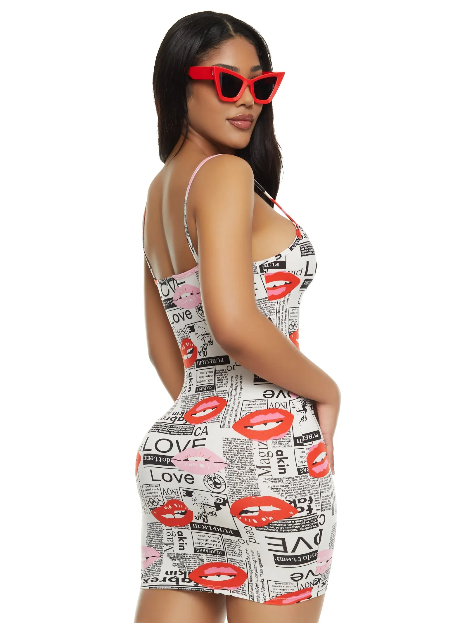 Printed Scoop Neck Cami Dress sold by Rainbow product image thumbnail 3