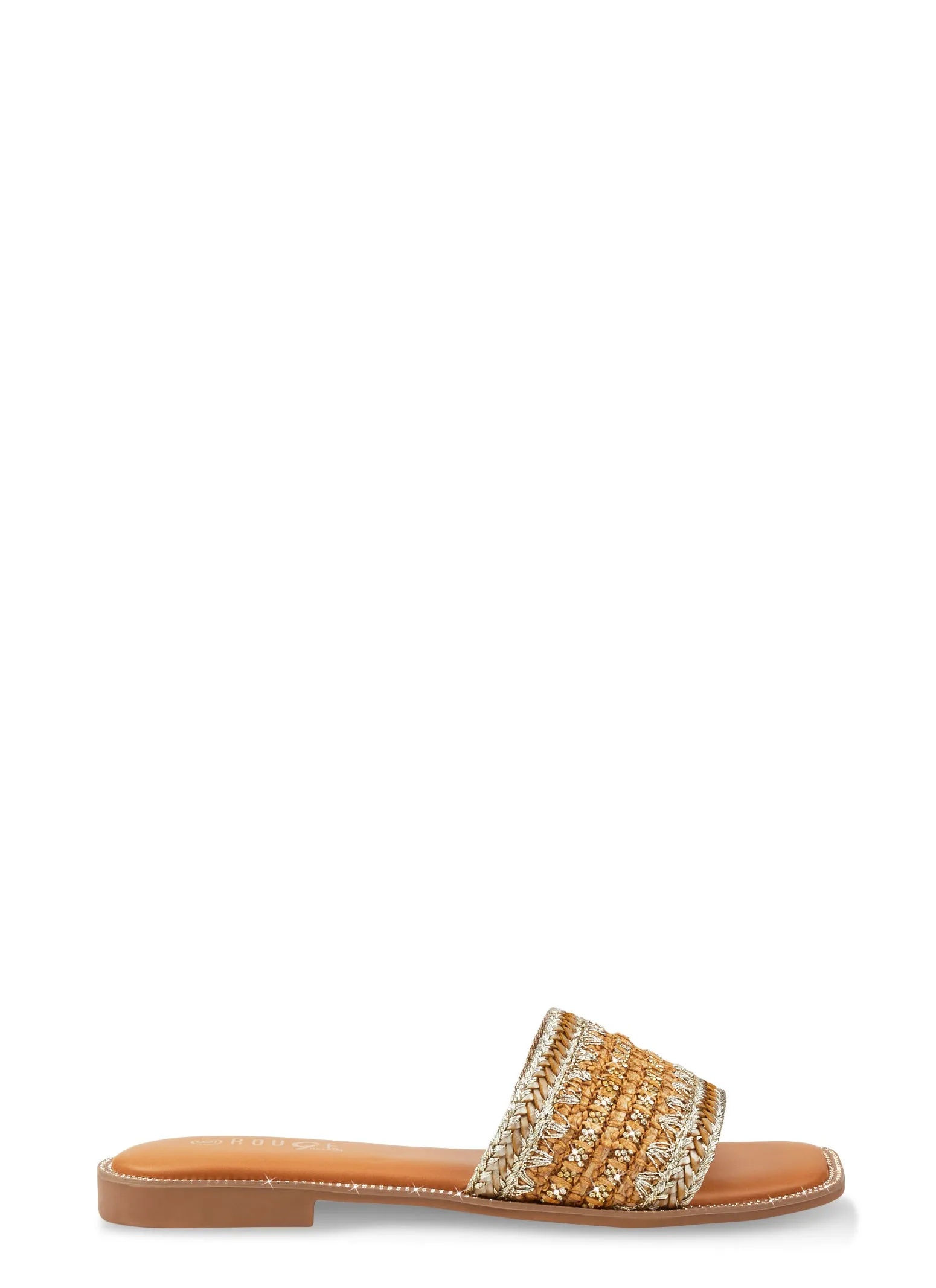 Woven Rhinestone Band Slide Sandals sold by Rainbow product image thumbnail 2