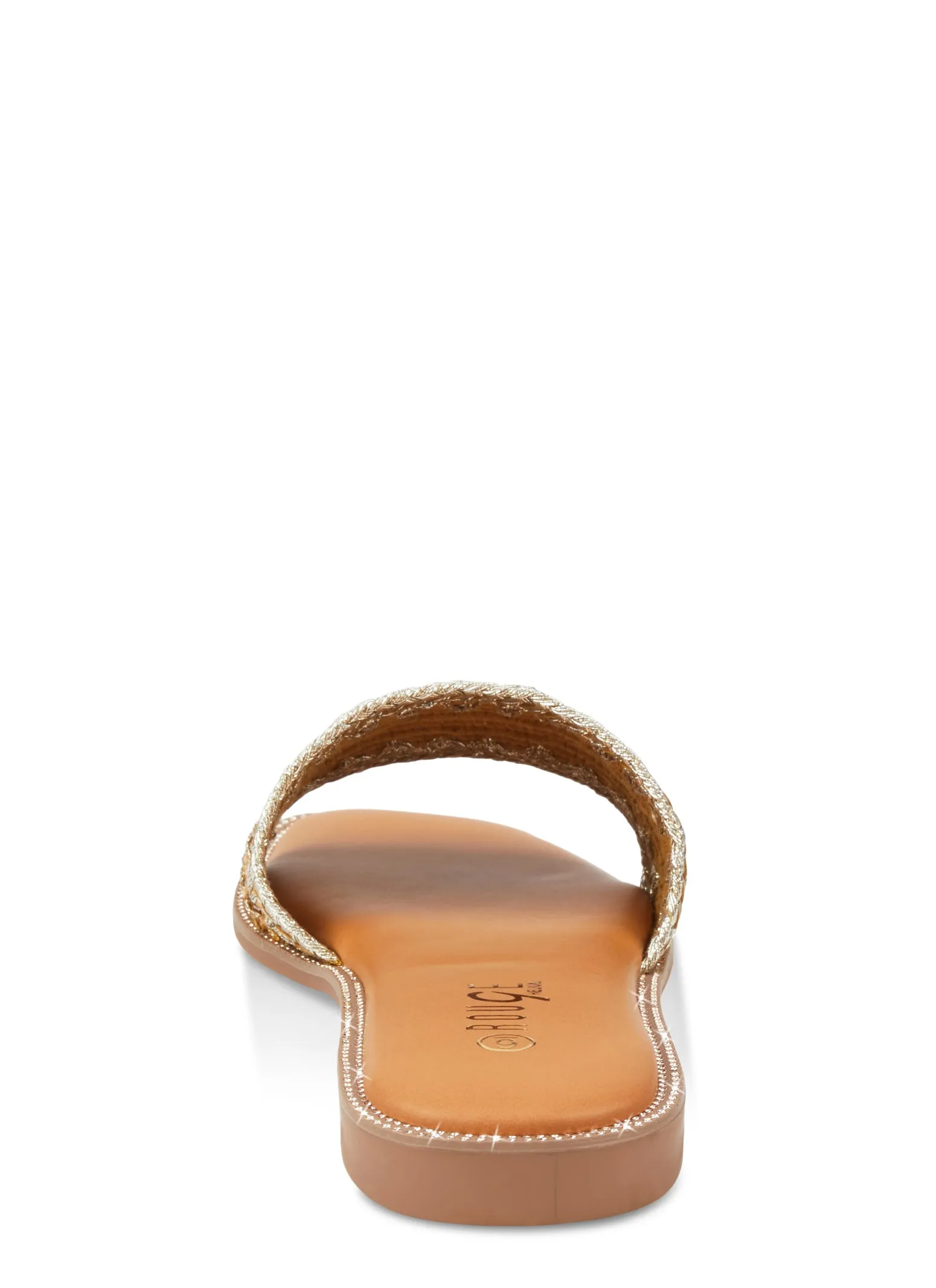 Woven Rhinestone Band Slide Sandals sold by Rainbow product image thumbnail 3
