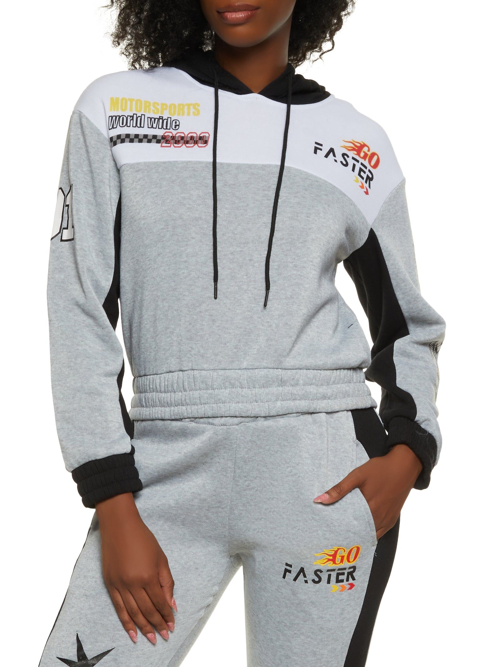 Fleece Race Day Vibes Graphic Hoodie sold by Rainbow