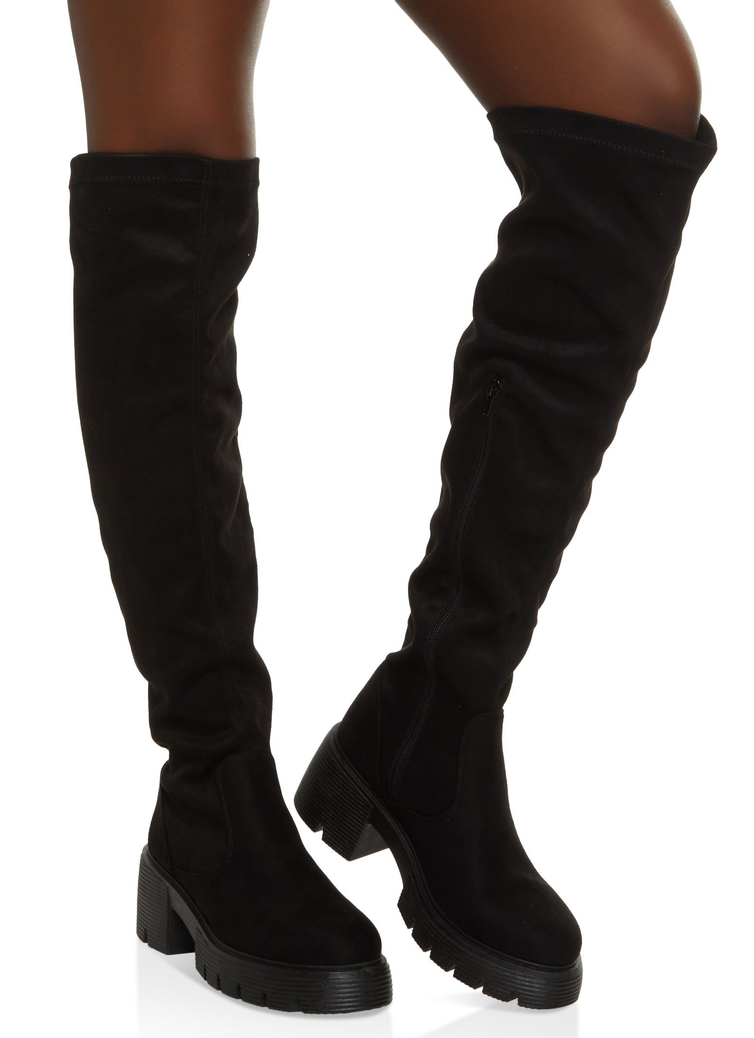 Lug Sole Knee High Platform Boots sold by Rainbow product image thumbnail 2
