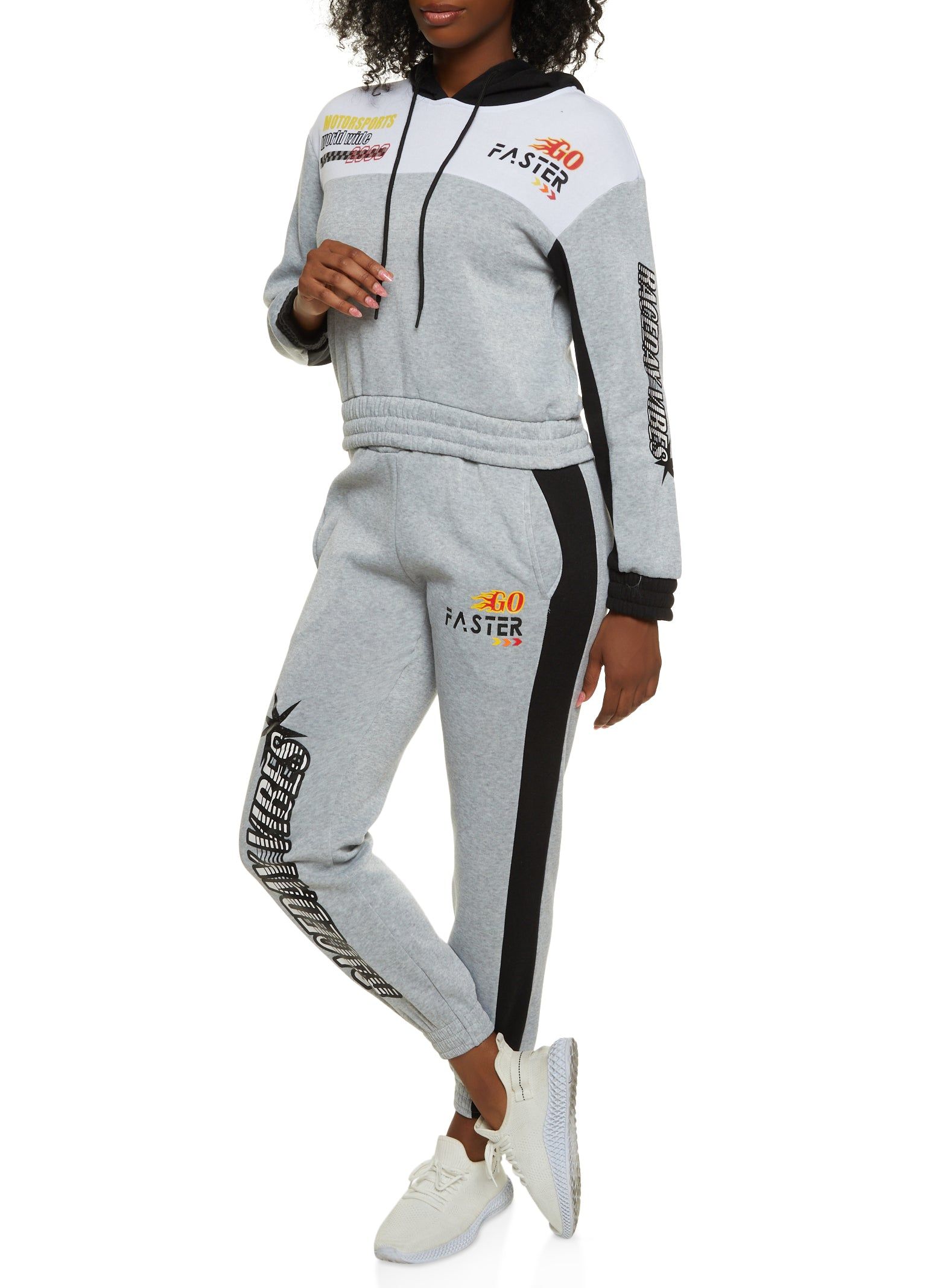 Fleece Race Day Vibes Graphic Hoodie sold by Rainbow product image thumbnail 2