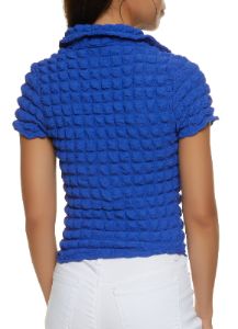 Bubble Knit Button Front Shirt sold by Rainbow