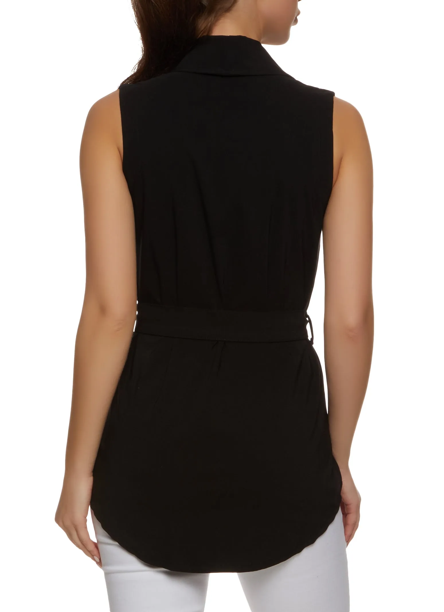 Sleeveless Tie Waist Belted Blazer sold by Rainbow product image thumbnail 2