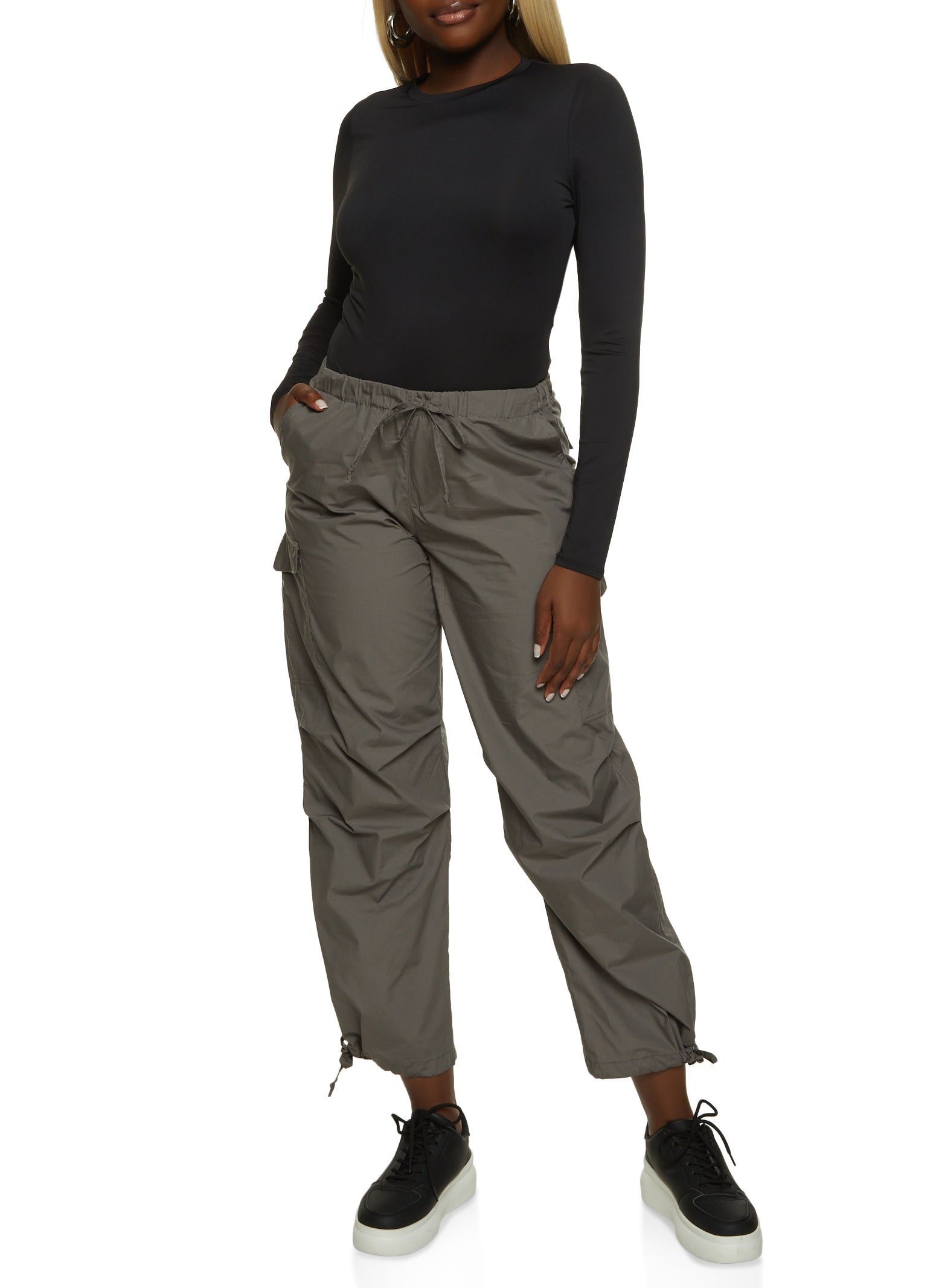 Nylon Drawstring Cargo Pants sold by Rainbow product image thumbnail 2