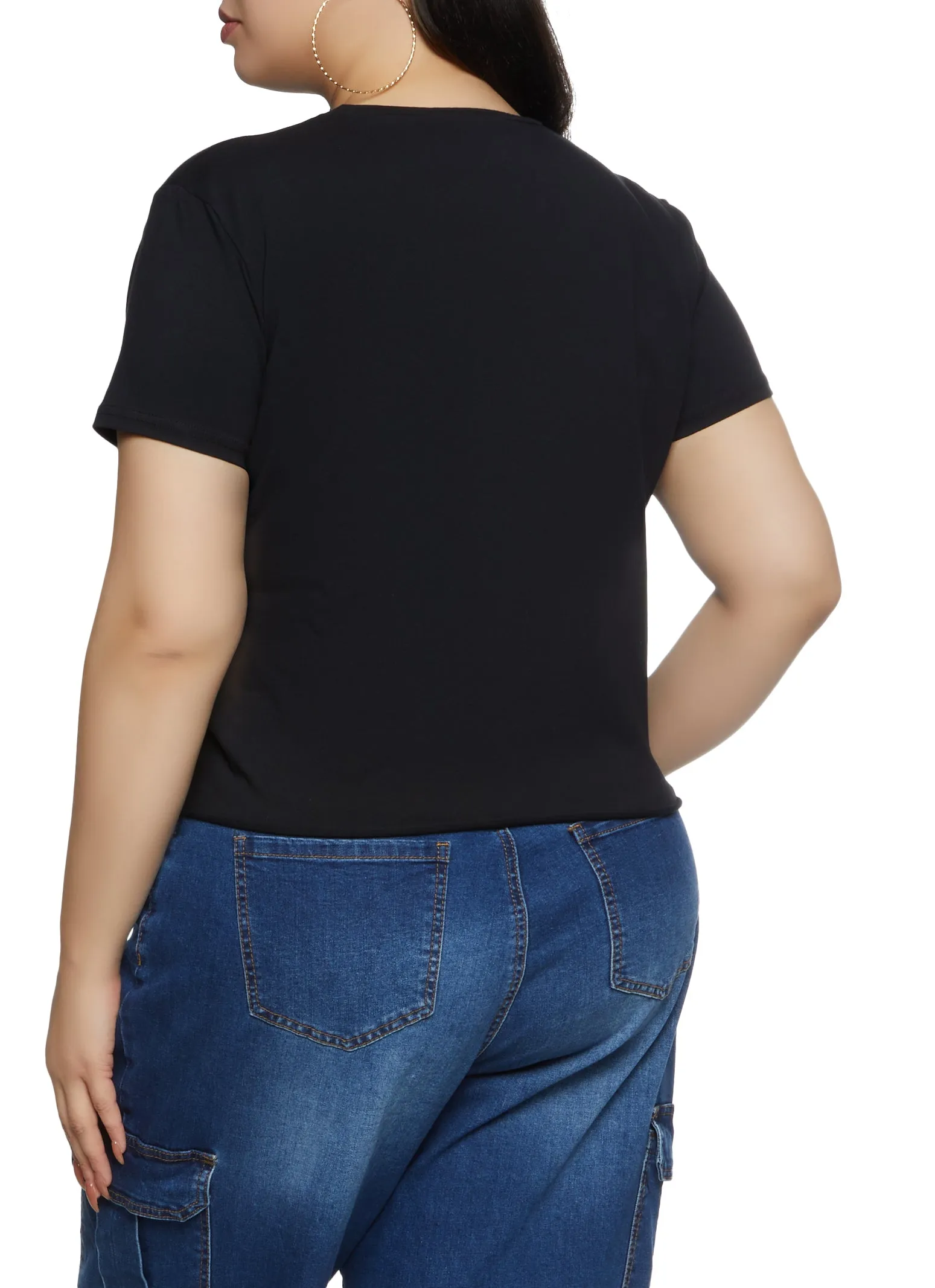 Plus Size Hustle Squad Laser Cut Graphic Tee sold by Rainbow product image thumbnail 2