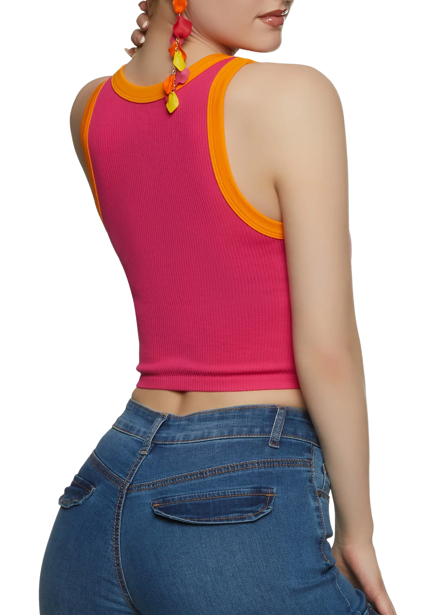 Ringer Cropped Tank Top sold by Rainbow product image thumbnail 2