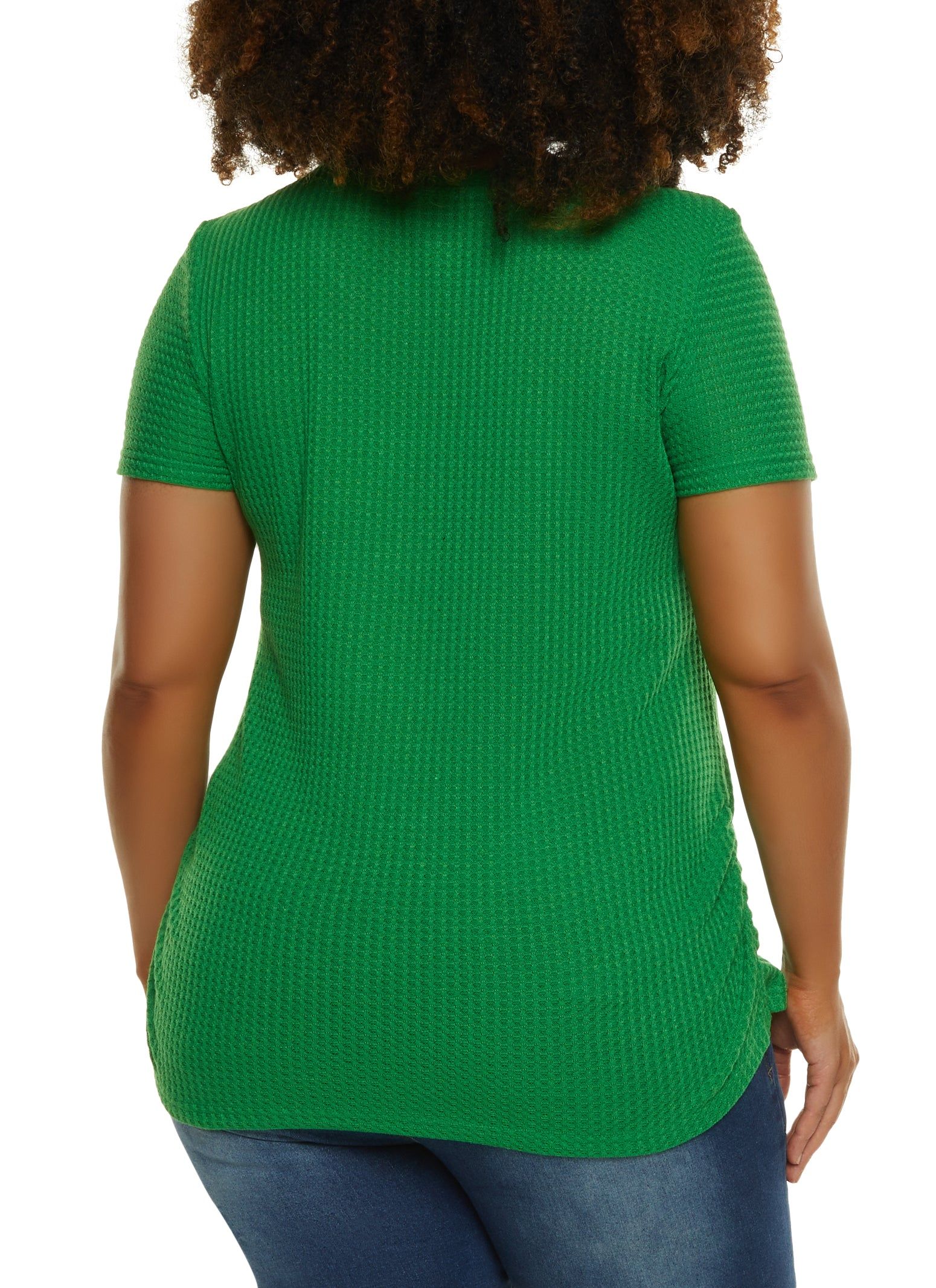 Plus Size Waffle Knit New York Patch Graphic Tee sold by Rainbow product image thumbnail 2