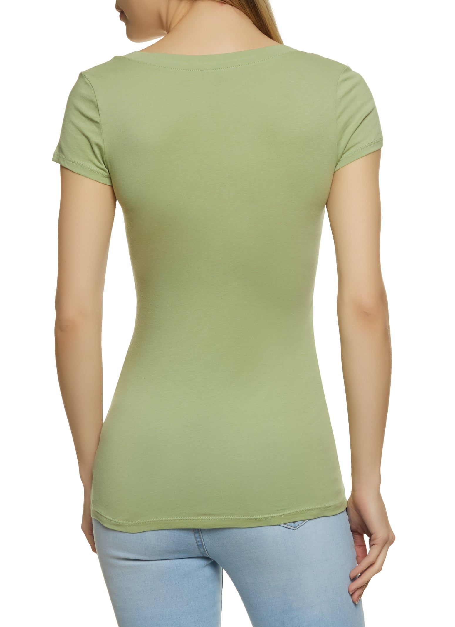 V Neck Short Sleeve T Shirt sold by Rainbow product image thumbnail 2