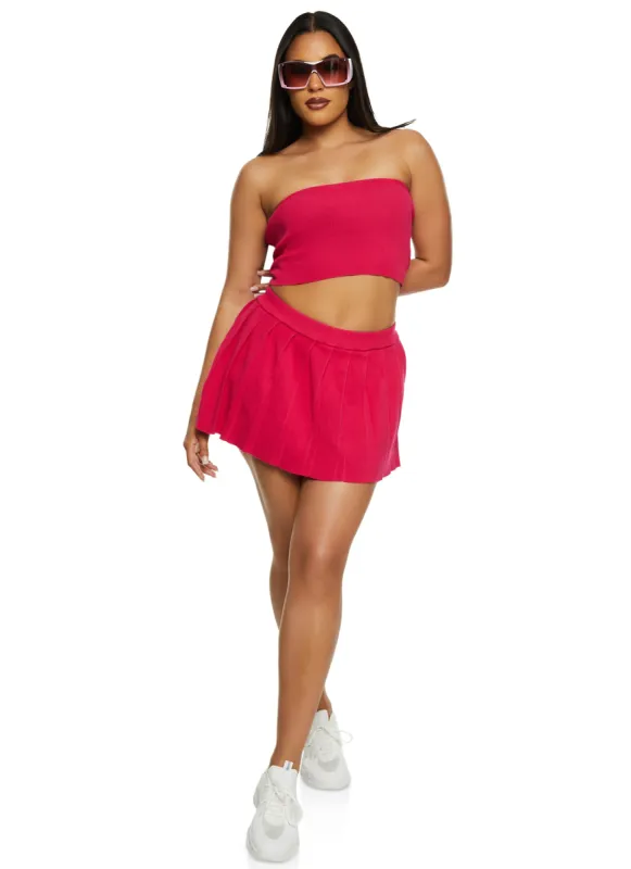 Daisy Pleated Mini Skort sold by Rainbow