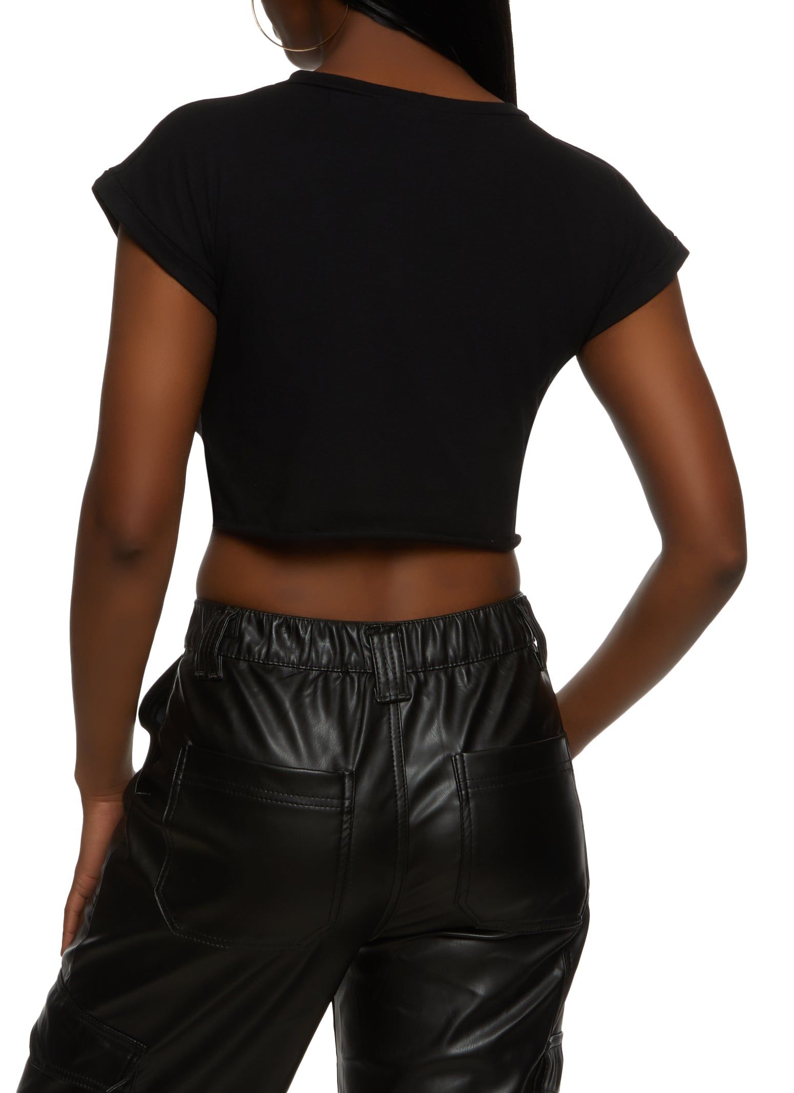 Rock and Roll Graphic Cropped Tee sold by Rainbow product image thumbnail 2