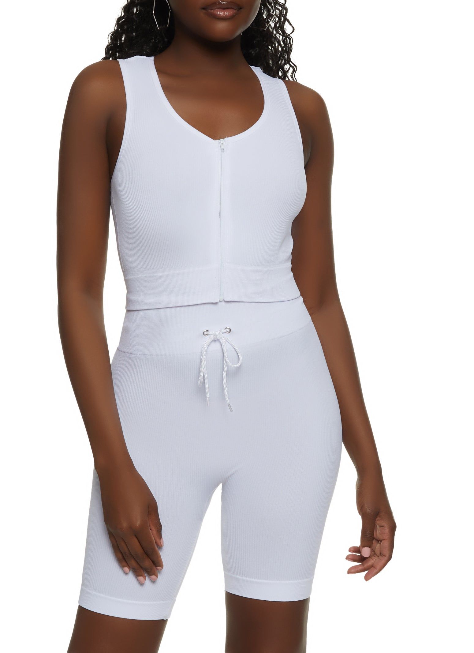 Zip Up Scoop Neck Tank Top sold by Rainbow product image thumbnail 2