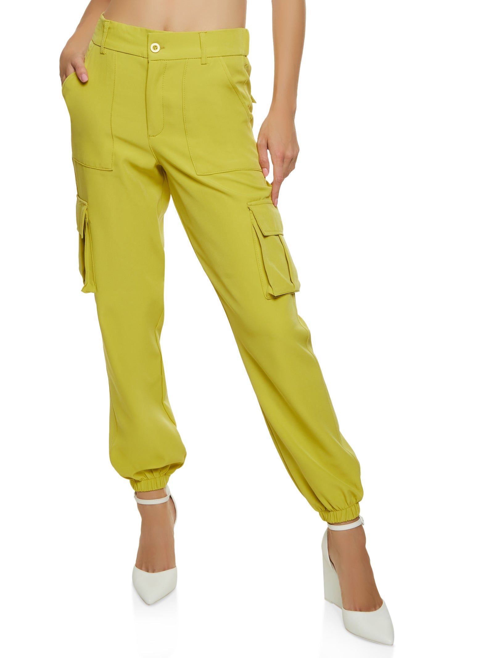 Tapered Leg Cargo Pocket Pants sold by Rainbow