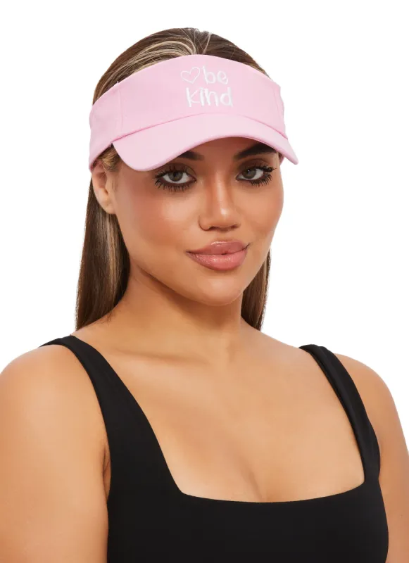 Be Kind Embroidered Visor sold by Rainbow